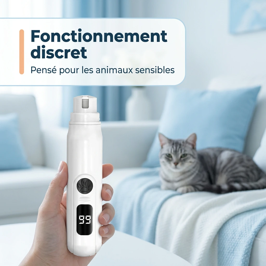 Chat au calme et Lime Pro : fonctionnement discret